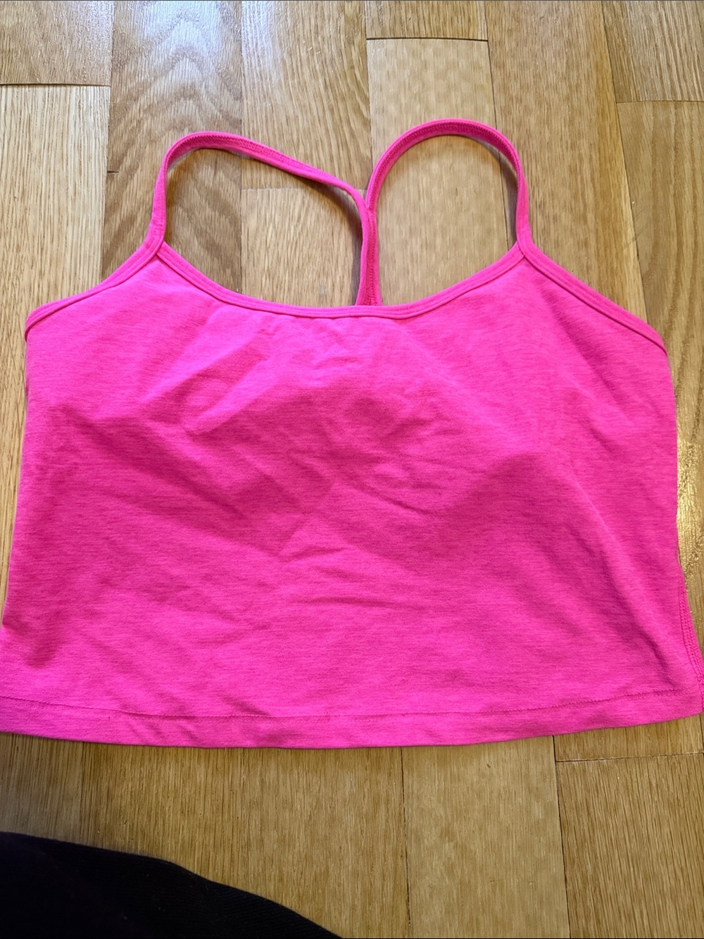 Beyond Yoga Hot Pink Spacedye Slim Racerback Cropped Tank